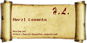 Herzl Levente névjegykártya